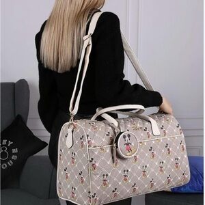 Disney Beige and Gray Travel Bag
